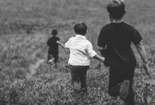 Children running